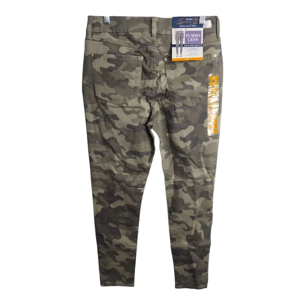 Seven7 Tummyless High Rise Skinny Camo‎ Boho Fall Jean 12